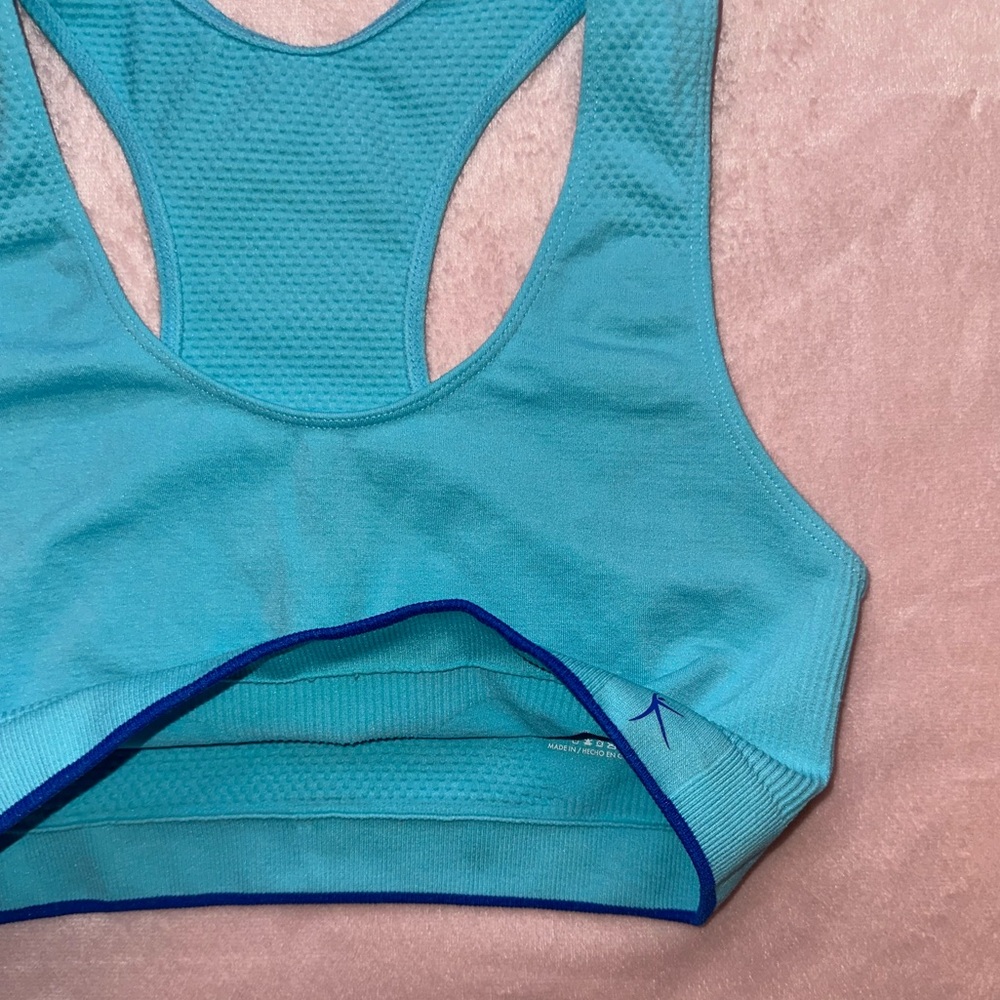 Danskin 2-Pack Seamless Racerback Sports Bras Blue & Pink Activewear Set, Size M - Picture 6 of 12
